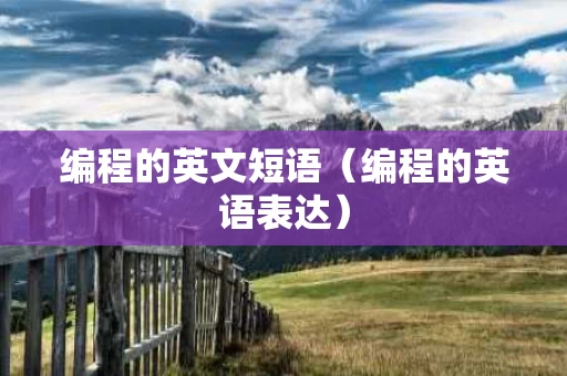 编程的英文短语（编程的英语表达）