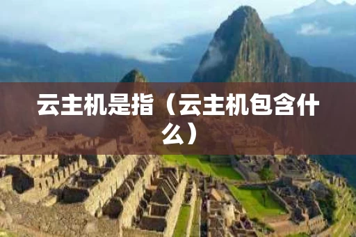 云主机是指（云主机包含什么）
