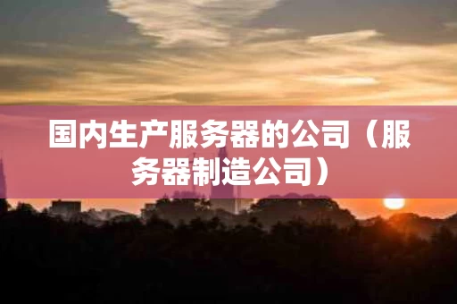 国内生产服务器的公司（服务器制造公司）