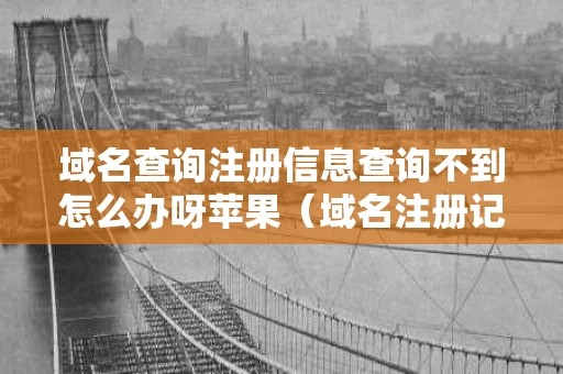 域名查询注册信息查询不到怎么办呀苹果（域名注册记录查询）