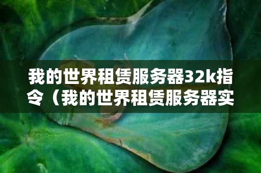 我的世界租赁服务器32k指令（我的世界租赁服务器实验玩法）