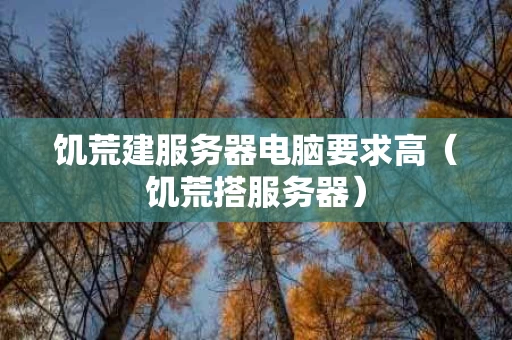 饥荒建服务器电脑要求高（饥荒搭服务器）