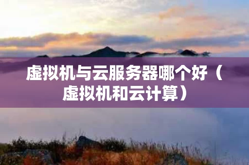虚拟机与云服务器哪个好（虚拟机和云计算）