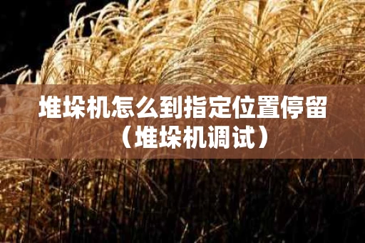 堆垛机怎么到指定位置停留（堆垛机调试）