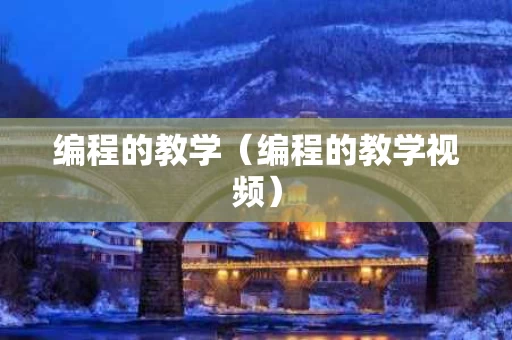 编程的教学（编程的教学视频）