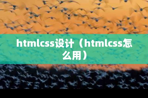 htmlcss设计（htmlcss怎么用）