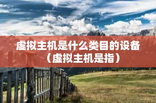 虚拟主机是什么类目的设备（虚拟主机是指）