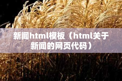 新闻html模板（html关于新闻的网页代码）