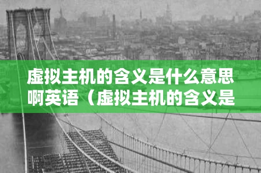 虚拟主机的含义是什么意思啊英语（虚拟主机的含义是什么意思啊英语怎么说）