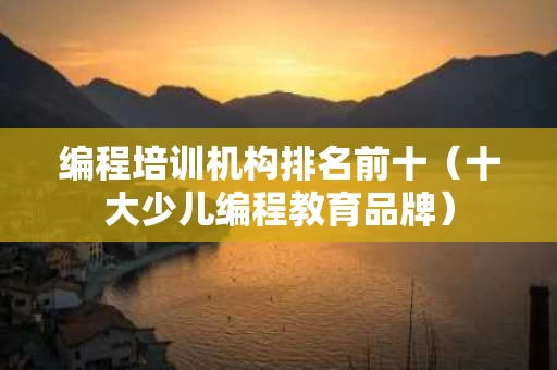 编程培训机构排名前十（十大少儿编程教育品牌）