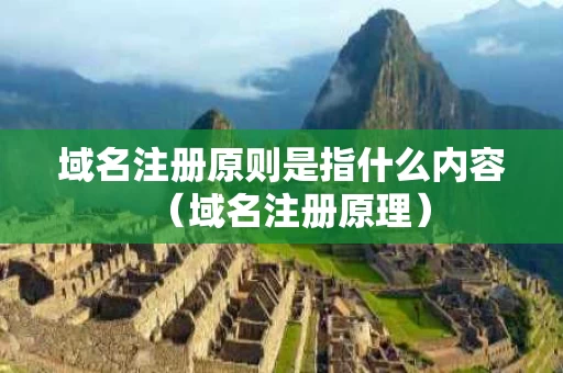 域名注册原则是指什么内容（域名注册原理）