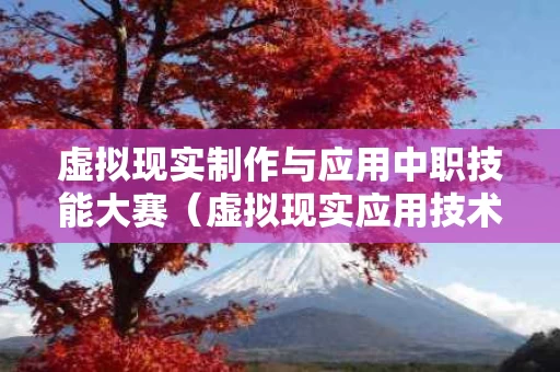 虚拟现实制作与应用中职技能大赛（虚拟现实应用技术大赛）