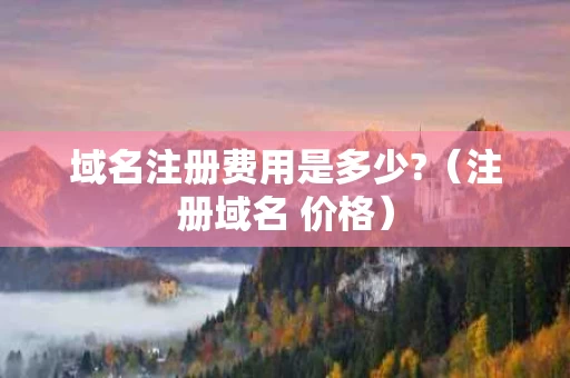 域名注册费用是多少?（注册域名 价格）