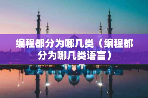 编程都分为哪几类（编程都分为哪几类语言）