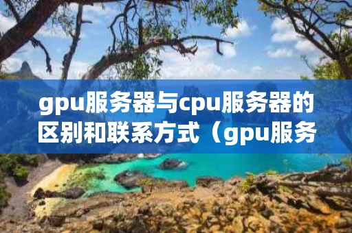 gpu服务器与cpu服务器的区别和联系方式（gpu服务器显卡）