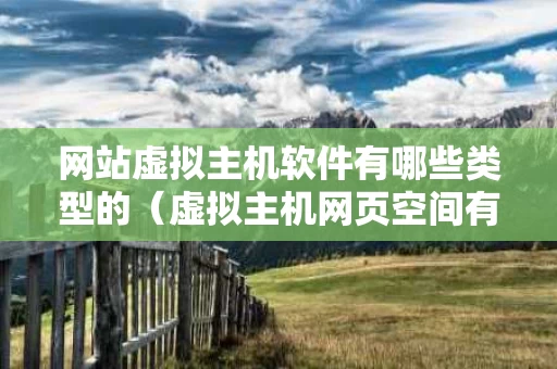 网站虚拟主机软件有哪些类型的（虚拟主机网页空间有什么用）
