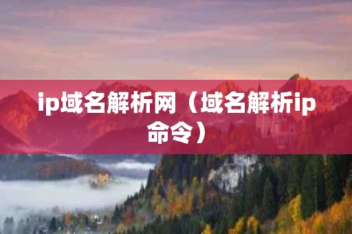 ip域名解析网（域名解析ip命令）