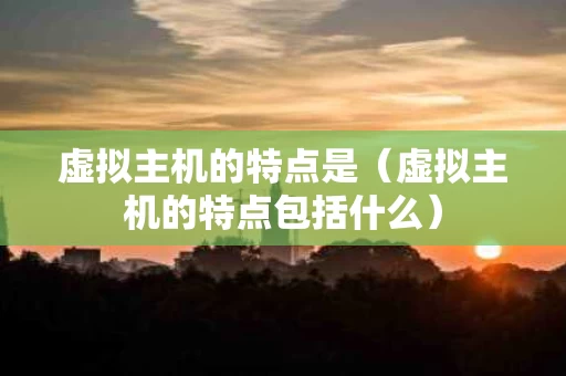 虚拟主机的特点是（虚拟主机的特点包括什么）