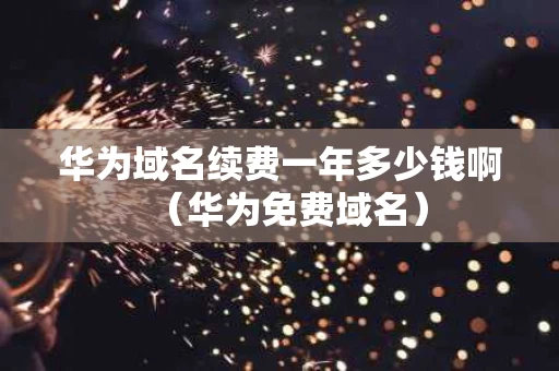 华为域名续费一年多少钱啊（华为免费域名）