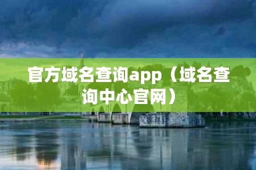 官方域名查询app（域名查询中心官网）