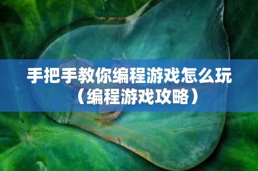 手把手教你编程游戏怎么玩（编程游戏攻略）