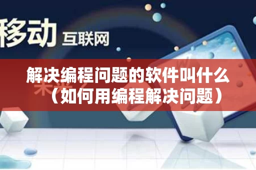 解决编程问题的软件叫什么（如何用编程解决问题）