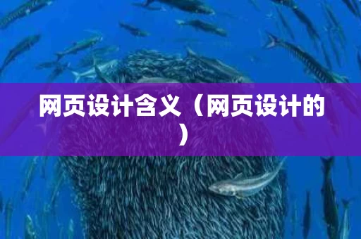 网页设计含义（网页设计的）