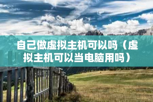 自己做虚拟主机可以吗（虚拟主机可以当电脑用吗）