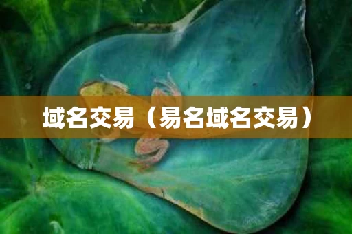 域名交易（易名域名交易）