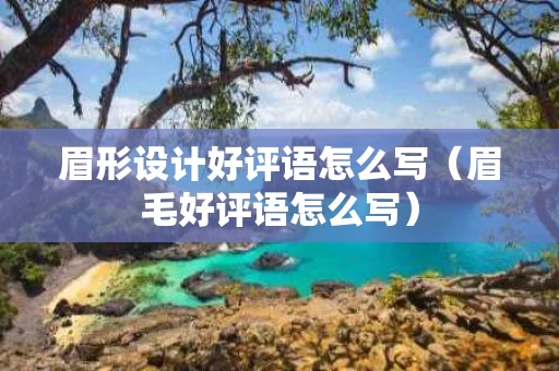 眉形设计好评语怎么写（眉毛好评语怎么写）