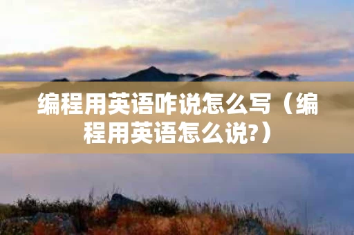 编程用英语咋说怎么写（编程用英语怎么说?）