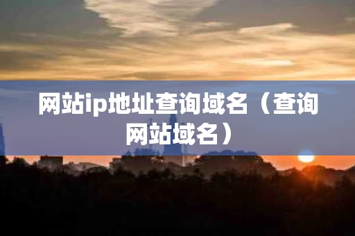 网站ip地址查询域名（查询网站域名）