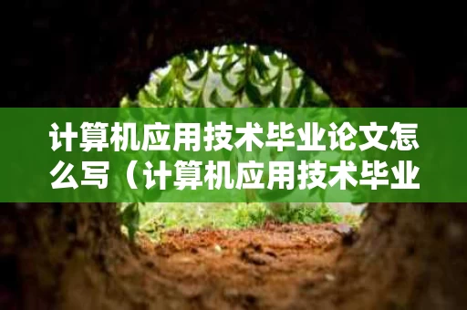 计算机应用技术毕业论文怎么写（计算机应用技术毕业论文怎么写大专）