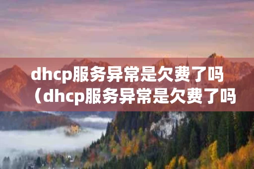 dhcp服务异常是欠费了吗（dhcp服务异常是欠费了吗怎么解决）