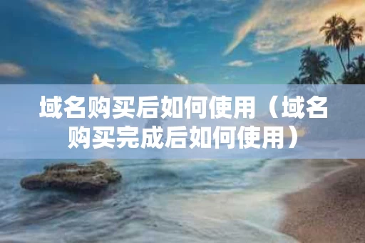 域名购买后如何使用（域名购买完成后如何使用）