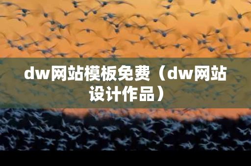 dw网站模板免费（dw网站设计作品）