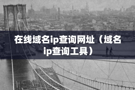 在线域名ip查询网址（域名ip查询工具）