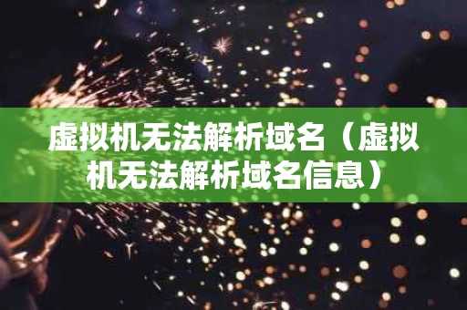 虚拟机无法解析域名（虚拟机无法解析域名信息）