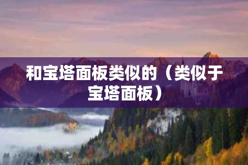 和宝塔面板类似的（类似于宝塔面板）