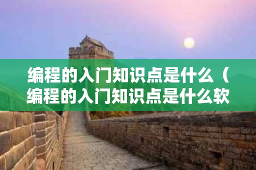 编程的入门知识点是什么（编程的入门知识点是什么软件）