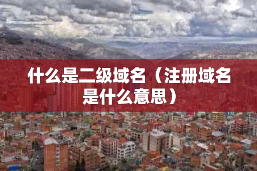 什么是二级域名（注册域名是什么意思）