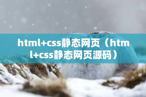 html+css静态网页（html+css静态网页源码）