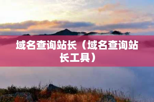 域名查询站长（域名查询站长工具）