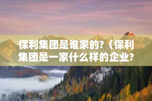 保利集团是谁家的?（保利集团是一家什么样的企业?）