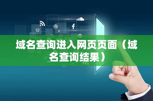 域名查询进入网页页面（域名查询结果）