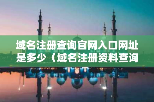 域名注册查询官网入口网址是多少（域名注册资料查询）