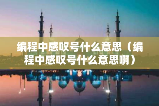 编程中感叹号什么意思（编程中感叹号什么意思啊）