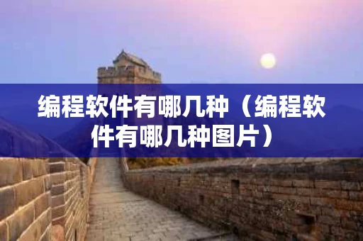 编程软件有哪几种（编程软件有哪几种图片）