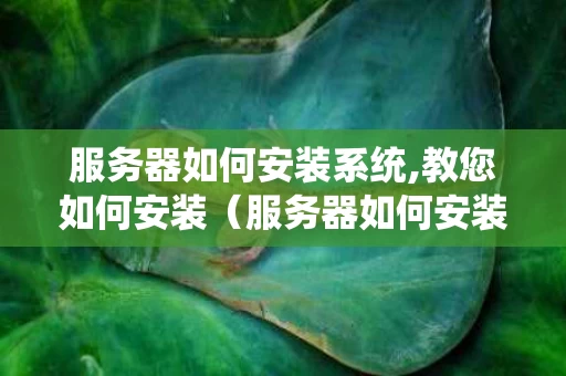 服务器如何安装系统,教您如何安装（服务器如何安装windows）