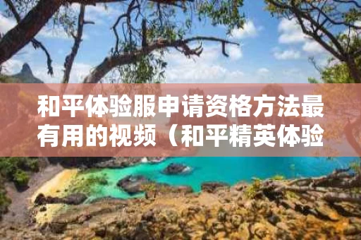 和平体验服申请资格方法最有用的视频（和平精英体验服资格申请方法）
